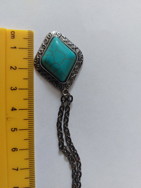 Antique style long pendant necklace