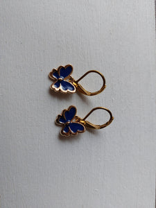 Blue butterfly earring