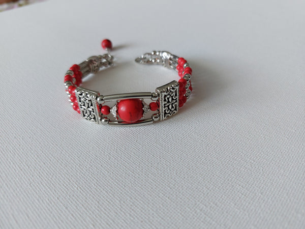 Red Cuff Bracelet