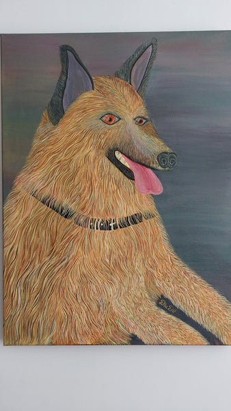 Animal Painting, Canvas Wall Art, Dog Art Home Decor