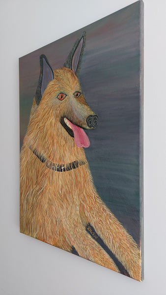 Animal Painting, Canvas Wall Art, Dog Art Home Decor