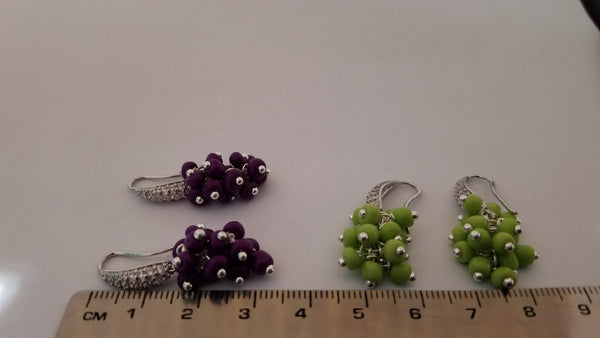Grape bunch earring