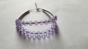 Lavender Rondell Beaded Bracelet